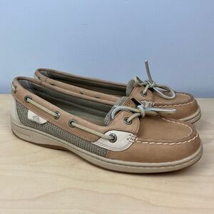 Sperry Top-Sider Women’s Size 8.0 Angelfish Brown Leather Slip On Boat Shoes